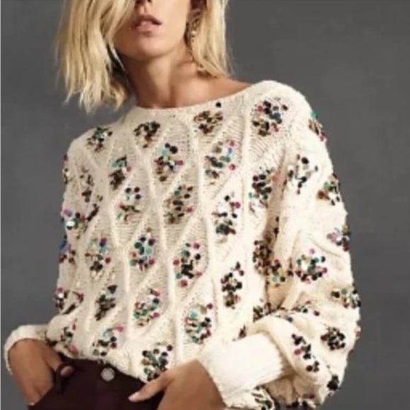 Anthropologie Sweaters - Anthropologie sequin sweater